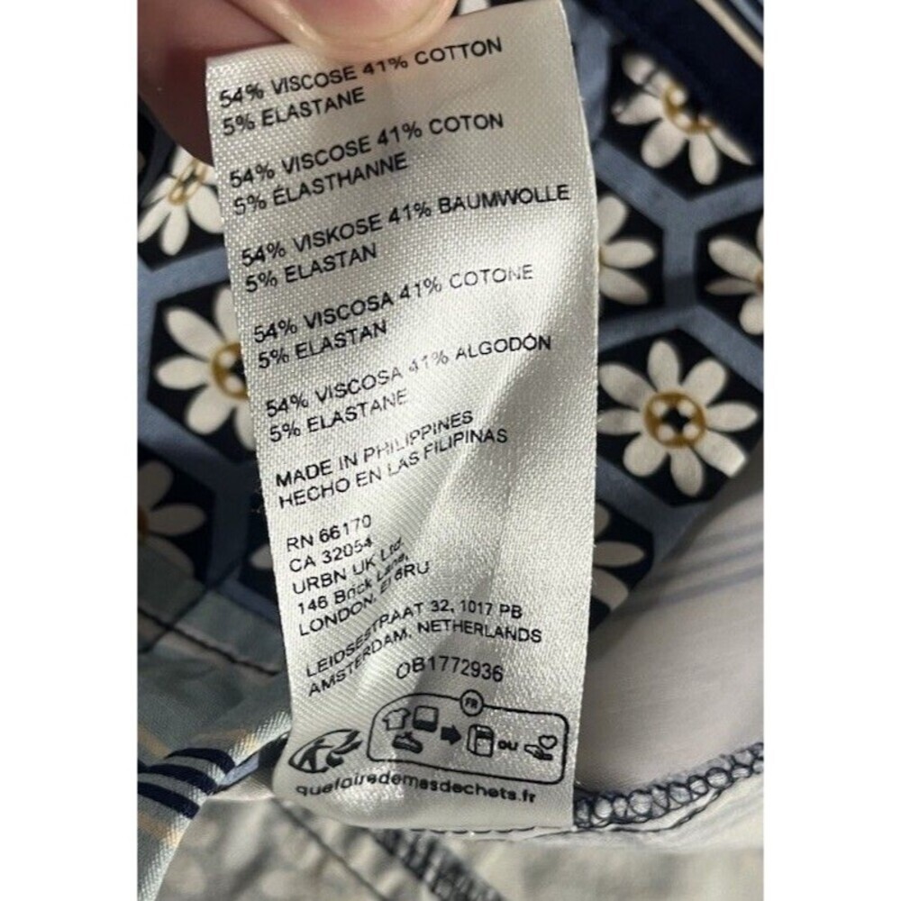 Maeve Anthropologie Buttondown Mini Dress Long Sleeve Pockets Sz 2 Floral Preppy - Picture 16 of 16